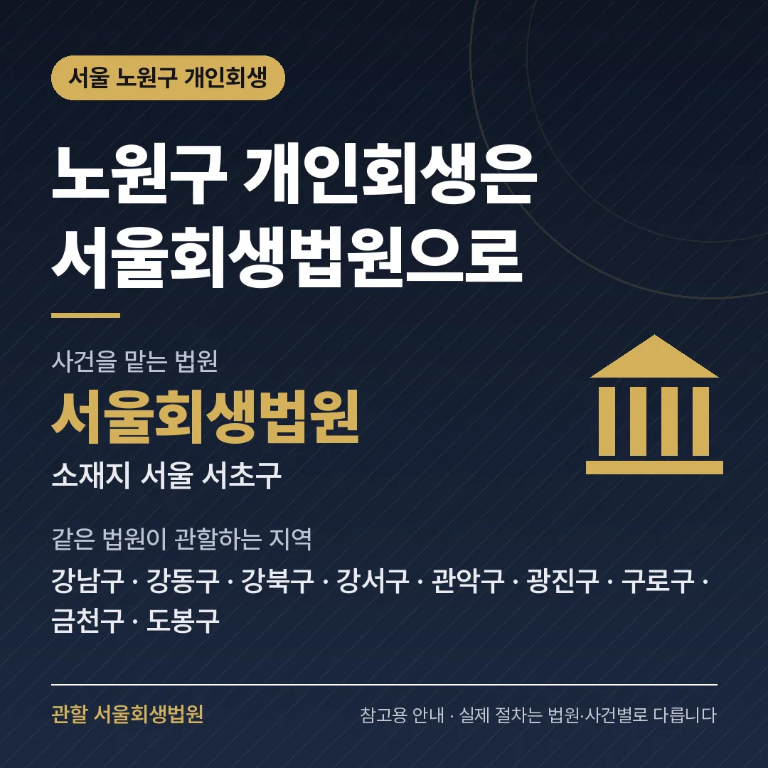 서울 노원구 개인회생 관할 법원 — 서울회생법원 서울 노원구 개인회생 관할 법원 — 서울회생법원