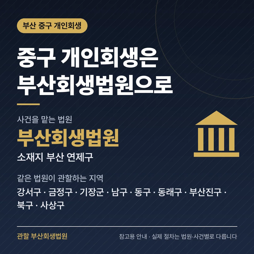 부산 중구 개인회생 관할 법원 — 부산회생법원 부산 중구 개인회생 관할 법원 — 부산회생법원